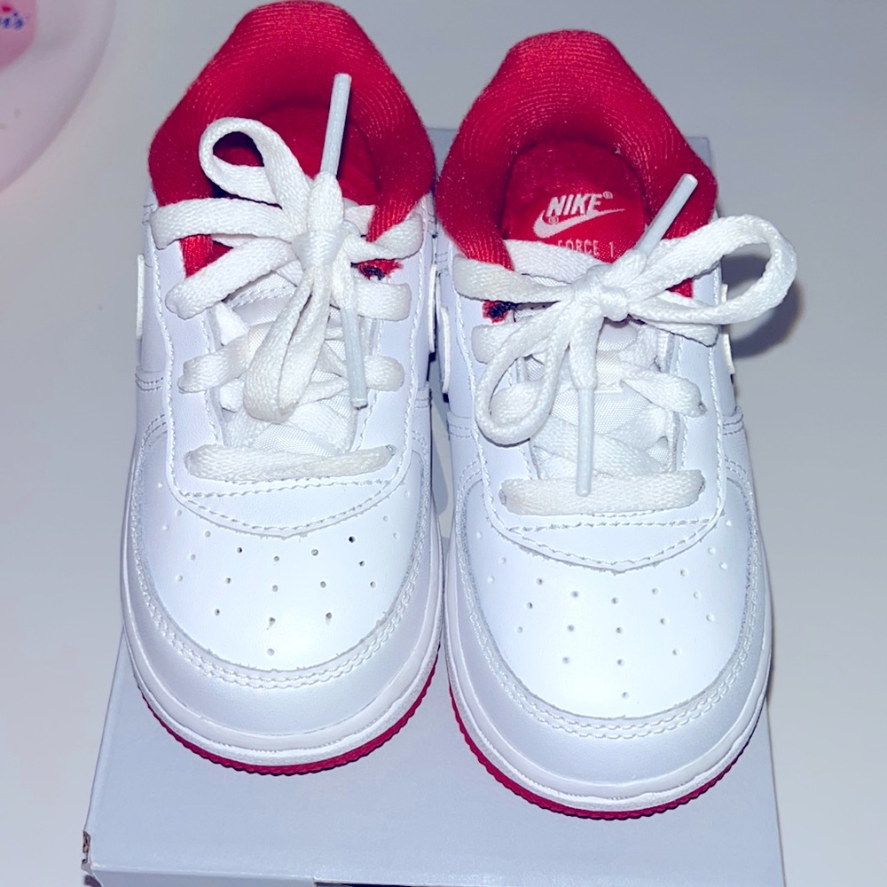 Toddler Nike Air Force 1 red white size 7C boy/girl
